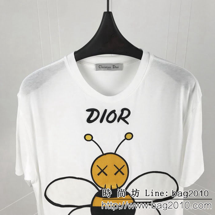 DIOR迪奧 19ss早春新款 kaws聯名系列 植絨小蜜蜂刺繡字母 定制面料 高版本男女同款 ydi2224